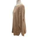 Eileen Fisher  Vintage Sweater Crochet Pointelle Knit Camel Tan Size 2 Medium Photo 4