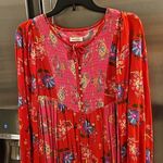 💕SPELL & THE GYPSY💕 Solstice Boho Midi Dress ~ Salsa Rose Large Red Photo 11
