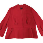 Halogen  V-neck Blazer Jacket Women's Size XXL Dark Orange‎ Coral Flowy Peplum Photo 0