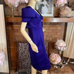 Alex Evenings VINTAGE 1990'S ELECTRIC PURPLE/BLUE COCKTAIL DRESS & BOLERO SET 6 Photo 5