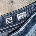 Miss Me  signature capri crop cropped denim Women's Blue Embellished Jeans Photo 3