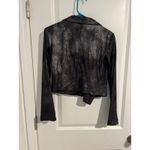 Rohm Soft Faux Leather Moto Jacket – XS Black/Silver Black Photo 3