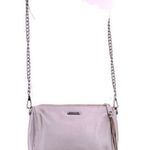 Rebecca Minkoff  Gray Leather Crossbody Moto Bag Chain Strap Photo 0
