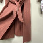 Free People Trench Coat Cherry Chai Jacket Split Sides Button Tie Waist XS/S NWT Photo 6