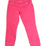 J. Jill Crop Jeans Size 6 Authentic Fit Red Cotton Stretch Blend Womens 30X24 Photo 0