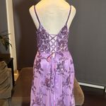 Women’s Purple Mermaid Fit Prom Party Dress Sparkly Sequins Lace Up Back Size 8 Photo 4