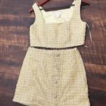 House of Harlow 1960 butter Yellow Tweed skirt and top
Set sz xs Photo 5