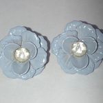 Light Blue Flower Earrings Photo 0