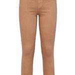 L'Agence Micro Boot Stretch Tan Leather Look Coated Denim Jeans, Size 30 Photo 6