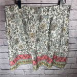 Loft  linen‎ blend mini skirt paisley floral print women’s size large NWT Photo 1