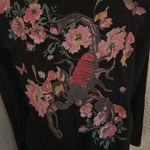 Topshop Black Floral Scorpion Embroidered Long Sleeve Top 6 Dopamine Festival Photo 4