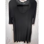 PROME SA Black V Neck 3/4 Sleeve Tunic Top Dress Casual Basic Everyday Womens Size M Photo 1