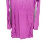 Athleta  Purple Zip Ruched Tie Tidal Guard UPF Beach Athletic Long sleeve Dress Photo 3