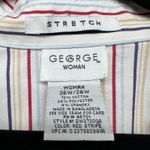 George Womens Shirt 26/28W Cotton Stretch Business Workwear Office Career Dressy White Size 26W Photo 1