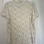 Wizarding World Harry Potter Size 2 Button Up Short‎ Sleeve Shirt Hogwarts Logo Tan Photo 5