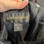 Vtg 90s Scott McClintock Maxi Velvet Corset Boned Satin Dress size 12 Black Size M Photo 5