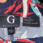 G By Giuliana Red Blue White Tropical Print Jogger Pant Size 2 Photo 3