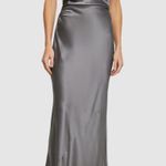 Reformation Casette Silk Dress- Grey Photo 0