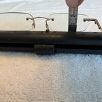 Rimless readers slim line w Ostrich case and snakeskin case +1.5 reading glasses Photo 1