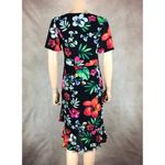 Thalia Sodi Black Floral Faux-Wrap Ruffled Dress NWT SMALL Photo 7