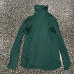 Women’s Old Navy Luxe Small Green Turtleneck Long Sleeve Shirt Top Photo 0