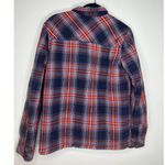 Volcom  Sherpa Lined Flannel Button Down Women's Size Small 10 Plaid Shacket Photo 2