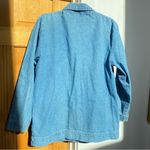Unique Vintage Vintage Tudor Court Embroidered Floral Denim Jacket Coat Blue Size Large Photo 8