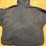 Adidas Women’s Black Rainbow Cropped Windbreaker Hoodie SZ S Trefoil Stripe Photo 7