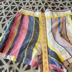 BP  Linen Blend‎ Multicolor Vertical Striped High Waist Pull On Shorts Size S Photo 9