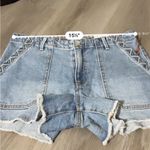 Knox Rose Light Wash Embroidered Side Pockets Raw Hem Mid Rise Shorts Sz 10 NEW Photo 7