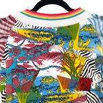 Faust Vintage Zebra Beaded Fringe Rainbow V Photo 5