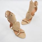 Sigerson Morrison Women's Marino Diamond Sandals Size 8 Soft Tan Pink Photo 1