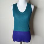 Etro Color Block Ribbed Tank Green Size 4 Photo 1