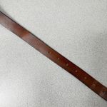 J Crew Leather Belt Womens Small Brown Brass Buckle Preppy Distressed Casual 1" Photo 4