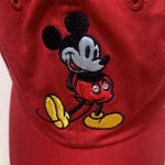 Disney Mickey Mouse Embroidered Red Base Ball Hat Photo 1