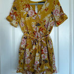 Floral mustard romper Yellow Size XS Photo 0