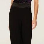 Ramy Brook  Capone Floral Velvet Bustier Black Wide Leg Jumpsuit US 2 Photo 0