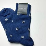 J.Crew  Blue Casual Socks with Soccer Ball Pattern NWT Sz OS Photo 4