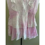 Love Shack Fancy Natasha Ruffle Tiered Mini Dress in Peony Pink Size M Photo 5