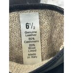 Luxury Italian Leather Cashmere Lined Gloves Black Size 6 1/2 Buckle Accent Photo 2
