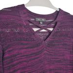 Lety & Me Womens Purple V Neck 3/4 Sleeve Pullover Sweater S Whimsigoth Goth Purple Photo 4