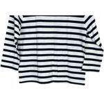 J.Crew Cotton Knit Striped 3/4 Sleeve Boat Neck Sweater XS Navy Blue White Photo 7