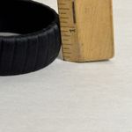 Furla  Wide‎ Chunky Bangle Bracelet Fabric Lined Black Photo 4