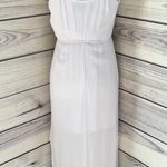 Almost Famous White & Blue Floral Embroidered Maxi Dress Photo 4