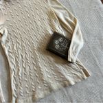 Talbots Lambswool Blend Cream White Cable Knit Turtleneck Pullover Sweater Photo 2