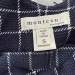 Monteau ‎ Jumpsuit Gigham Plaid Tie Waist Spaghetti Strap Sleeveless Blue Size S Photo 2