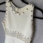 Bebe Gwen Studded Corset Dress XS Ivory Sleeveless Party Cocktail Photo 5