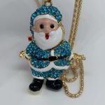NEW blue Christmas Santa Claus pendant necklace Photo 1