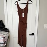 Reformation  NWT Kaila Wrap Jersey Knit Midi Dress - size small Photo 4