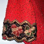 Laurence Kazar Vtg  beaded holiday Christmas top Large NWT Photo 1